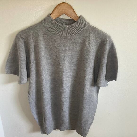 Vintage - TanJay - Light gray short sleeve sweater - Picture 4 of 8